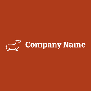 Corgi logo on a Fire Brick background - Animales & Animales de compañía