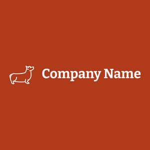 Corgi logo on a Fire Brick background - Animali & Cuccioli