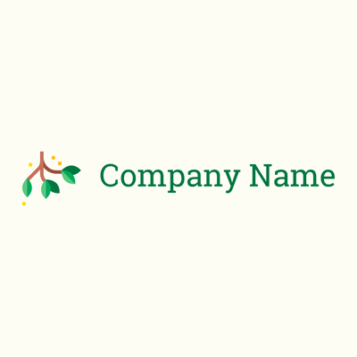 Branch Olive tree logo on a Ivory background - Floral