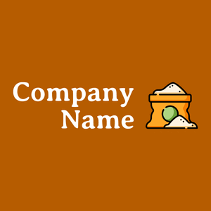 Rice logo on a Tenne (Tawny) background - Agricoltura