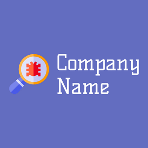 Virus logo on a Blue background - Computadora