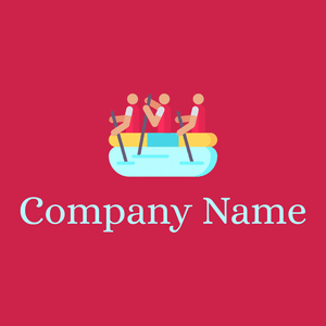 Rafting logo on a Cardinal background - Domaine sportif