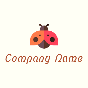 Ladybug logo on a Ivory background - Animais e Pets