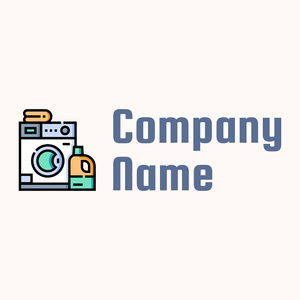 Washing machine logo on a Seashell background - Limpeza & Manutenção