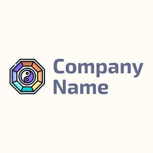Feng shui logo on a Floral White background - Abstrait