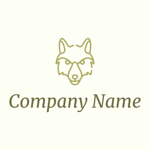 Wolf logo on a Ivory background - Animales & Animales de compañía