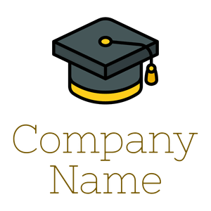 Graduate cap logo on a White background - Educação