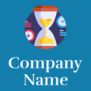 Time management logo on a Denim background - Abstrato