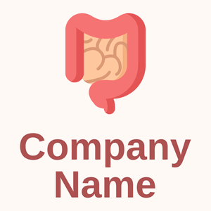Intestine logo on a Seashell background - Hospital & Farmácia