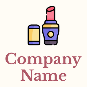 Lipstick logo on a Floral White background - Moda & Beleza
