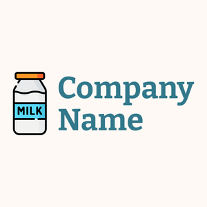 Milk logo on a Seashell background - Agricultura