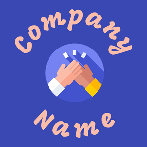 High five logo on a Free Speech Blue background - Abstrait