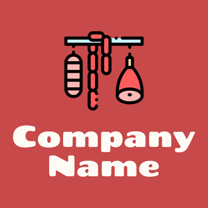 Ham logo on a red background - Comida & Bebida