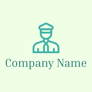 Policeman logo on a Honeydew background - Abstracto