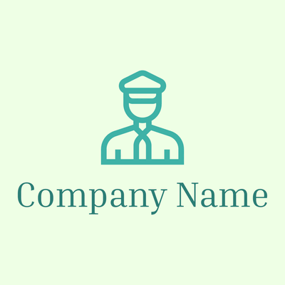 Policeman logo on a Honeydew background - Seguridad