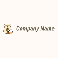 Flour logo on a Seashell background - Agriculture
