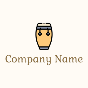 Conga drum logo on a pale background - Caridade & Empresas Sem Fins Lucrativos