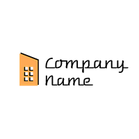 Logotipo de construcción con un edificio - Bienes raices & Hipoteca Logotipo