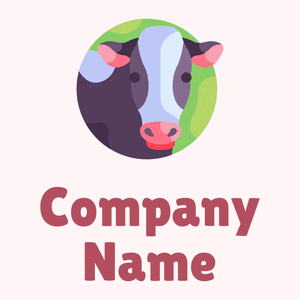 Cow on a Lavender Blush background - Landbouw