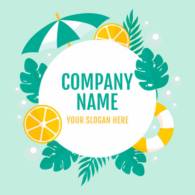 teal summer party logo - Juegos & Entretenimiento