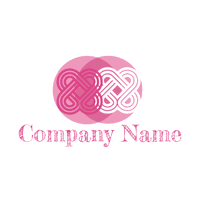 Logotipo de formas anudadas rosa - Servicio de bodas Logotipo