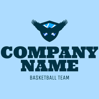 Blue basketball team logo - Esportes