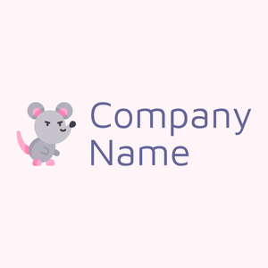 Rat logo on a Lavender Blush background - Animais e Pets