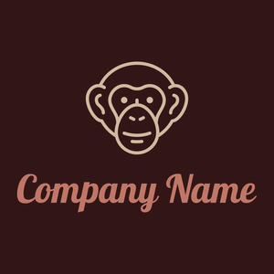 Chimpanzee Head on a Rustic Red background - Animales & Animales de compañía