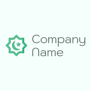 Muslim logo on a Mint Cream background - Abstract