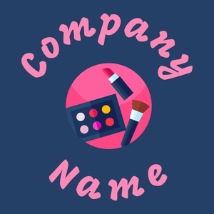 Make up logo on a Regal Blue background - Mode & Beauté