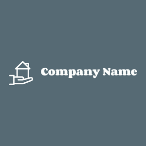 House logo on a Blue Bayoux background - Immobilien & Hypotheken