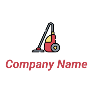 Red Vacuum on a White background - Limpieza & Mantenimiento