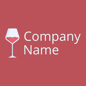 Wine glass logo on a Blush background - Landwirtschaft