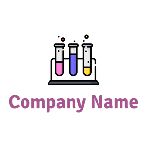 Black Test tube on a White background - Industriel