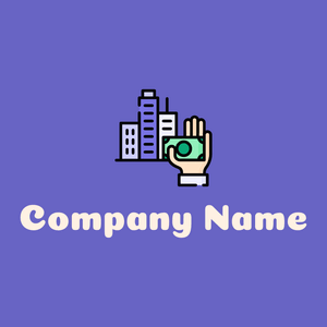 Real estate logo on a Slate Blue background - Handel & Beratung