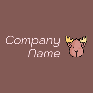 Moose on a Rose Taupe background - Animali & Cuccioli