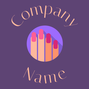 Manicure logo on a Honey Flower background - Moda & Belleza