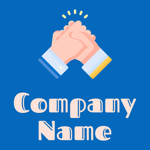 Cooperation logo on a Navy Blue background - Abstrait