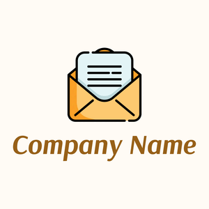 Open email logo on a Floral White background - Communicações
