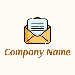 Open email logo on a Floral White background - Domaine des communications