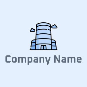 Business center logo on a Blue background - Architectuur