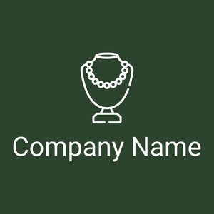Pearl necklace logo on a Palm Leaf background - Moda & Bellezza