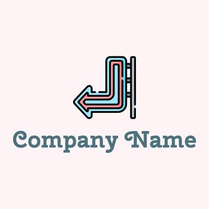 Neon logo on a Snow background - Abstrato