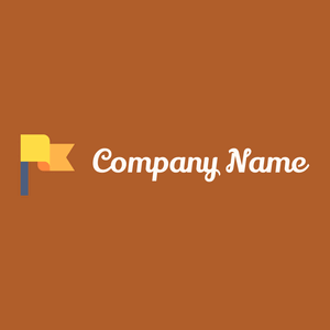 Flag logo on a Fiery Orange background - Abstracto