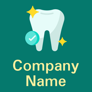 Tooth logo on a Pine Green background - Medical & Farmacia