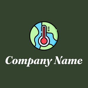 Earth logo on a Palm Leaf background - Medio ambiente & Ecología