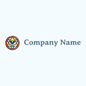 Eye logo on a Alice Blue background - Abstrait