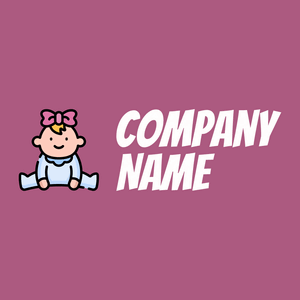 Baby girl logo on a Tapestry background - Niños & Guardería