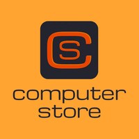 Computergeschäften-Logo, Buchstabe S und C orange - Technologie