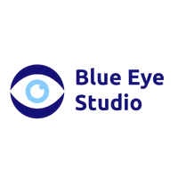 Logotipo fotográfico con ojo azul - Medical & Farmacia